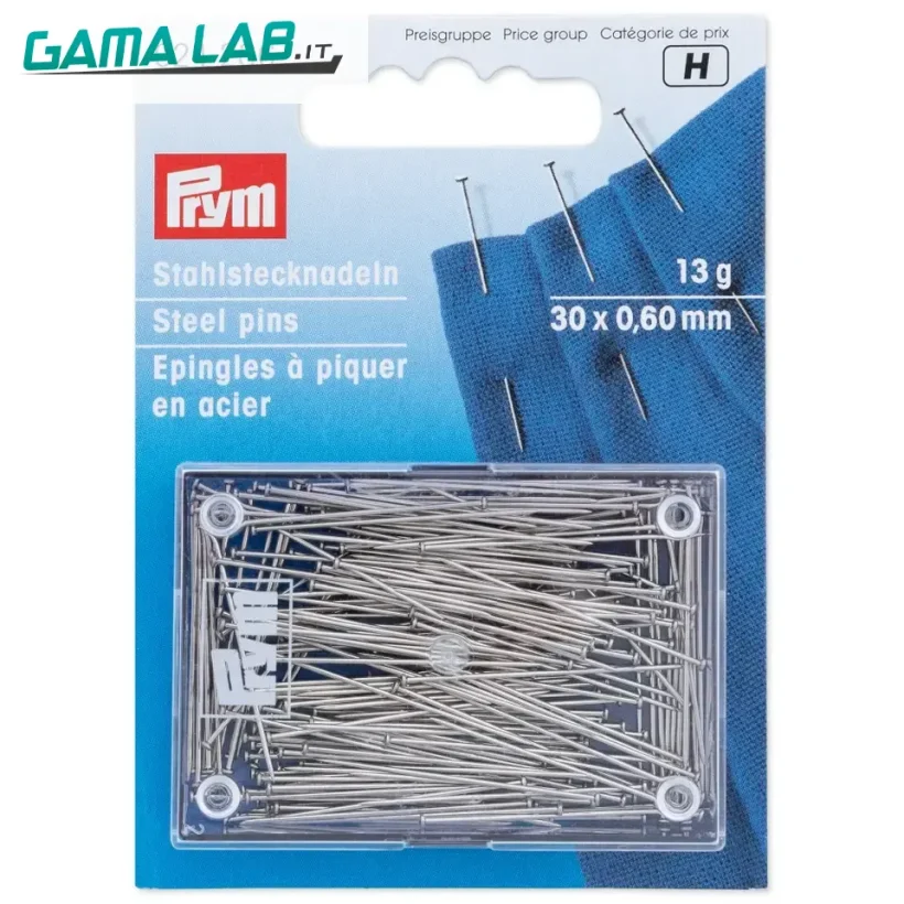 24286 Spilli acciaio temperato No. 6 EF argento 0