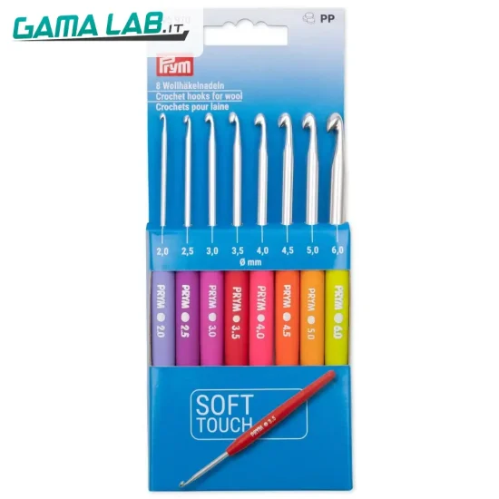 195970 Uncinetti para lana set manico morbido - 8pz
