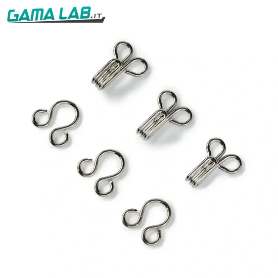 263238 Ganci ed occhielli ottone No. 2 argento - 1000pz