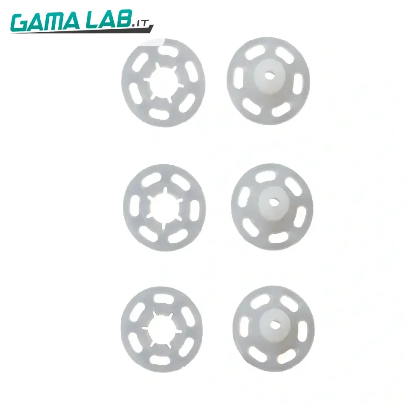 347172 Bottoni automatici rotonda plastica 15 mm trasparente - 1000pz