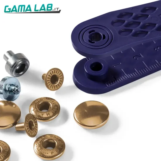 390314 Bottoni a pressione 'Anorak' 15 mm oro - 10pz