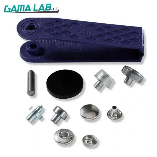 390330 Bottoni a pressione 'Anorak' 12 mm argento - 10pz