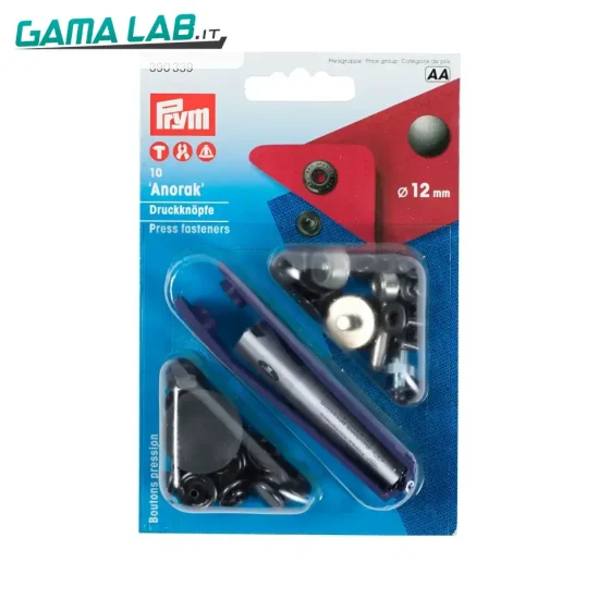 390339 Bottoni a pressione 'Anorak' 12 mm ossido - 10pz