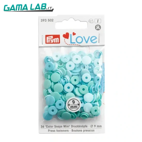 393502 Prym Love Bottoni a pressione Color Snaps Mini menta - 36pz