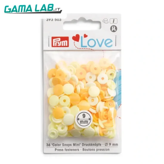 393503 Prym Love Bottoni a pressione Color Snaps Mini verde chiaro - 36pz