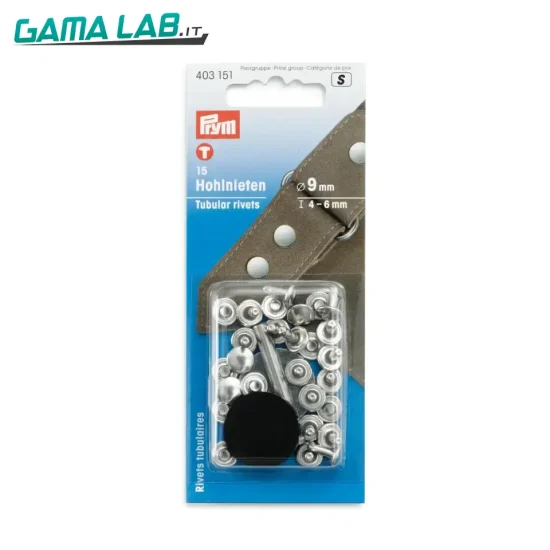 403151 Rivetti tubolari 4-6 mm argento - 15pz