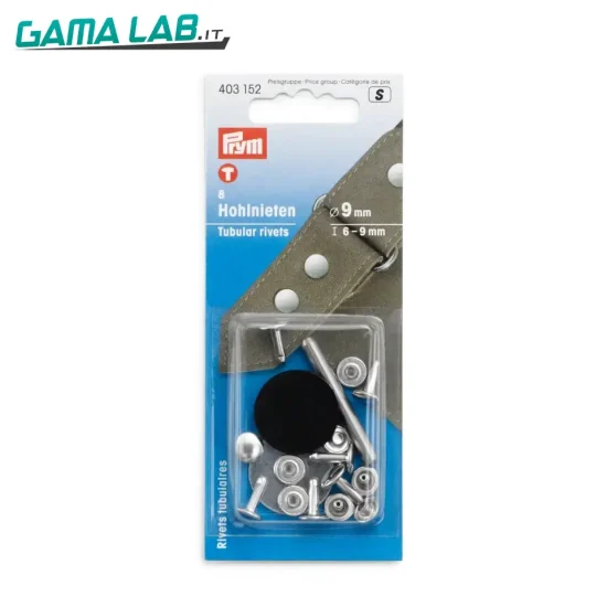 403152 Rivetti tubolari 6-9 mm argento - 8pz