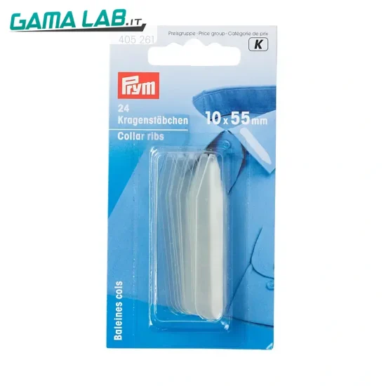 405261 Stecca per colletti 10 x 55 mm trasparente - 24pz