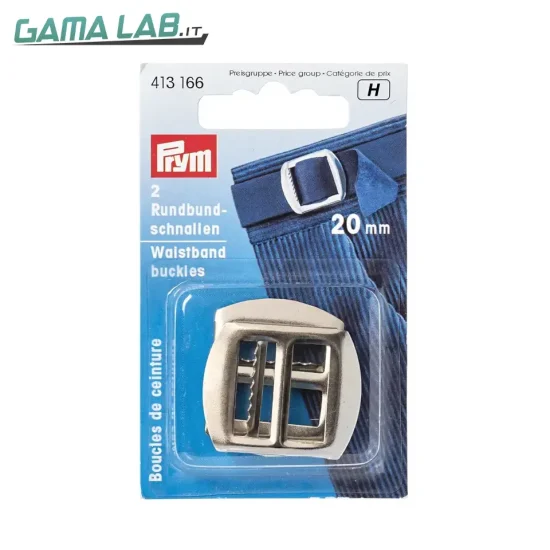 413166 Fibbie per cinture 20 mm argento - 2pz