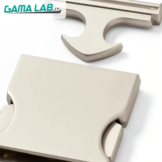 416296 Fibbia per cinture 40 mm argento pallido - 1pz