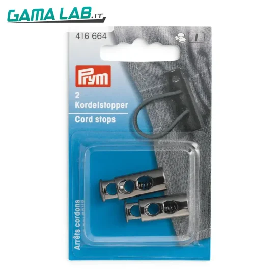 416664 Bloccacordoncini 2 fori brunito brill2pz - 2pz