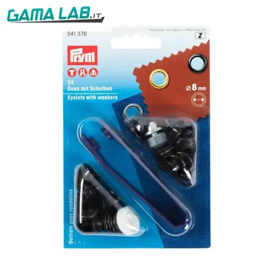 541376 Occhielli con rondelle ottone 8 mm ossido - 24pz