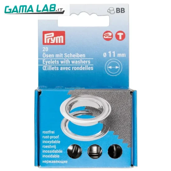 541390 Occhielli con rondelle 11mm arg. 20 pz - 20pz