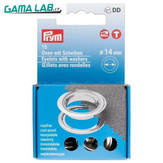 541391 Occhielli con rondelle 14mm arg. 15 pz - 15pz