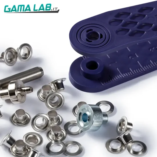 542485 Occhielli con rondelle ottone 4 mm argento - 500pz