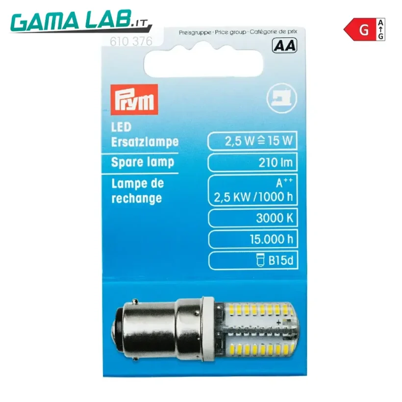 610376 Lampada ric. LED mac. cucire 2