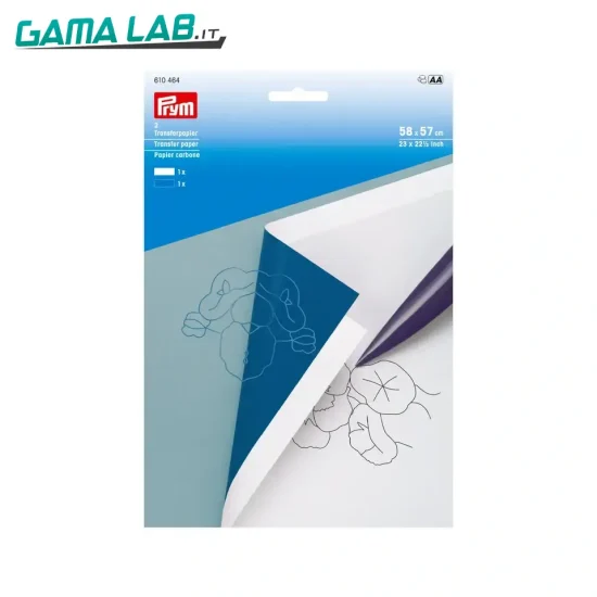 610464 Carta trasferibile bianco/blu - 2pz