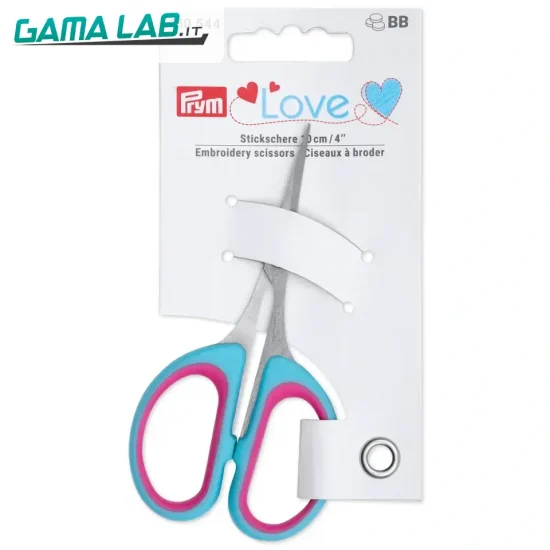 610544 PL Forbici da ricamo 10cm menta/rosa - 1pz