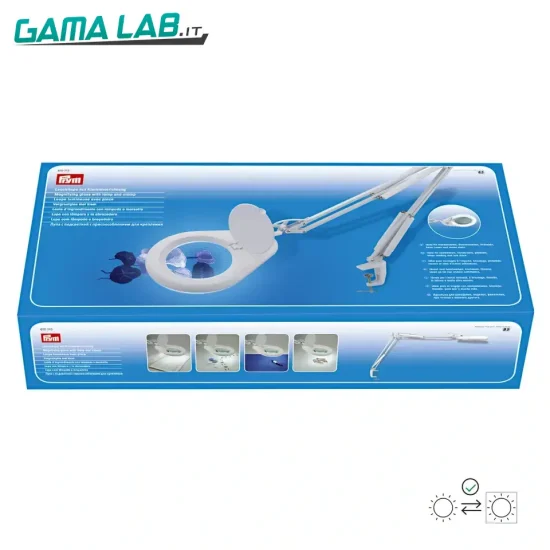 610713 Lente d'ingrandimento con lampada e morsetto - 1pz