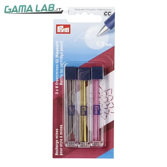 610842 Ricambi per matita con cartuccia giallo/nero/rosa - 18pz