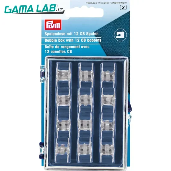 611979 Valigetta con 12 bobine CB di plastica - 1pz