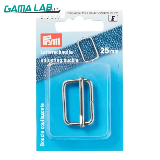 615800 Fibbia regolatrice 25 mm argento - 1pz
