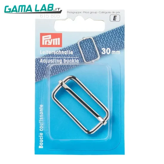 615805 Fibbia regolatrice 30 mm argento - 1pz