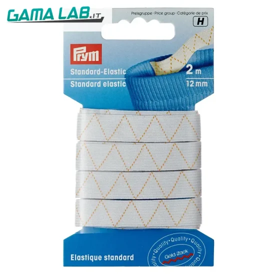 911420 Elastico lavabile 12 mm bianco - 2m