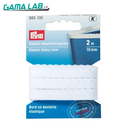 995100 Elastico dentato 10 mm bianco - 2m