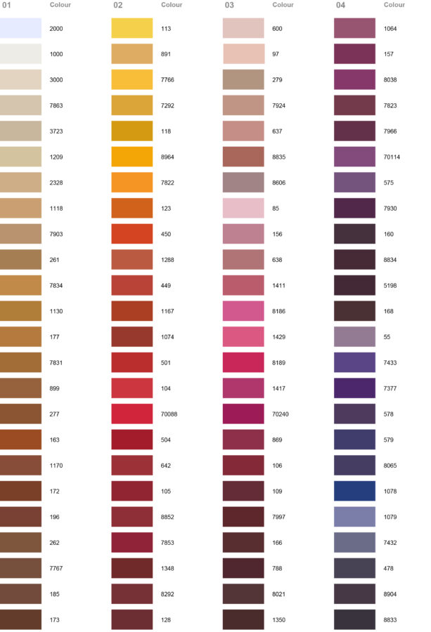 cartella colori amann serafil