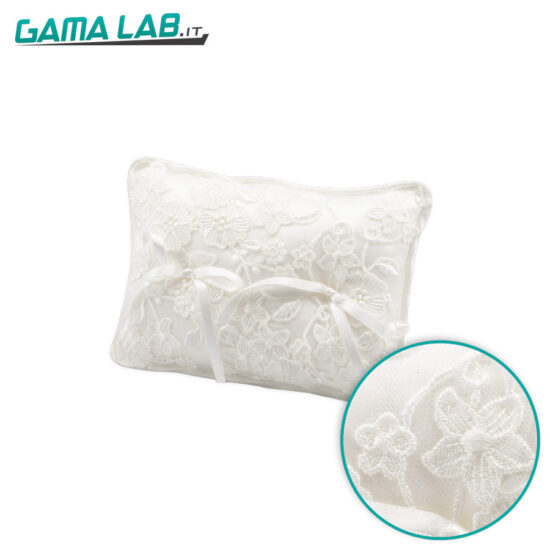 cuscino portafedi con cristalli Swarovski fiori