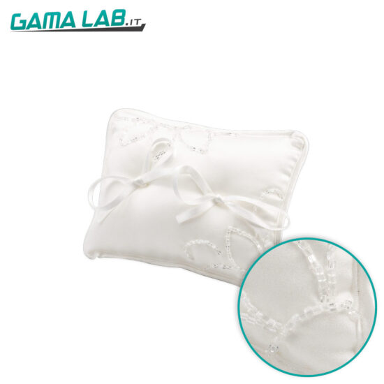 cuscino portafedi con ricamo Swarovski