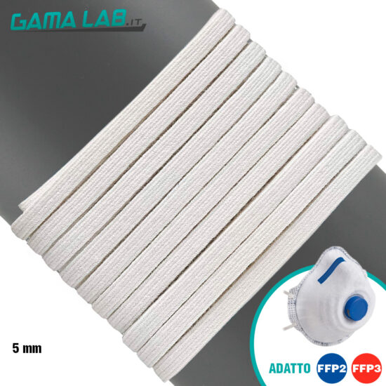 elastico piatto 5 mm per mascherine FFP3