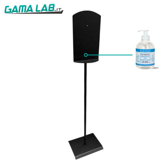 totem dispenser gel disinfettante mani nero