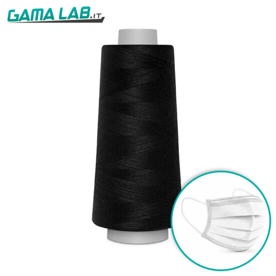 filo Gutermann nero per mascherine